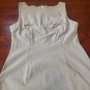 Calvin Klein Sheath White and blue stripes dress!